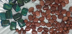 Bead crystal Goldstone and Crysocolla for healing properties + jewelry making